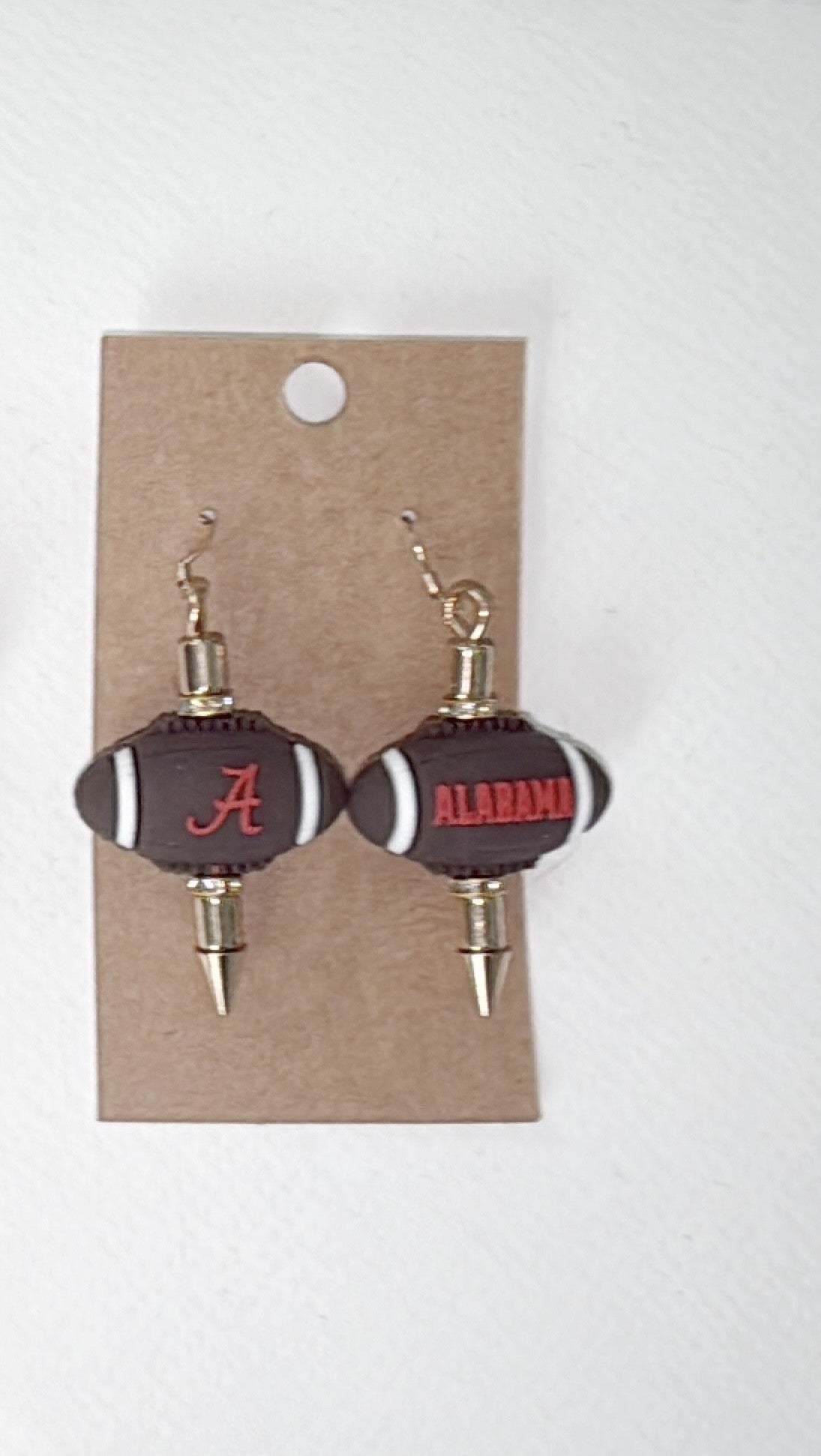 University of Alabama Football gameday earrings - mixed beaded materials