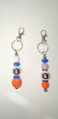 Auburn University keychain - Mixed beaded materials
