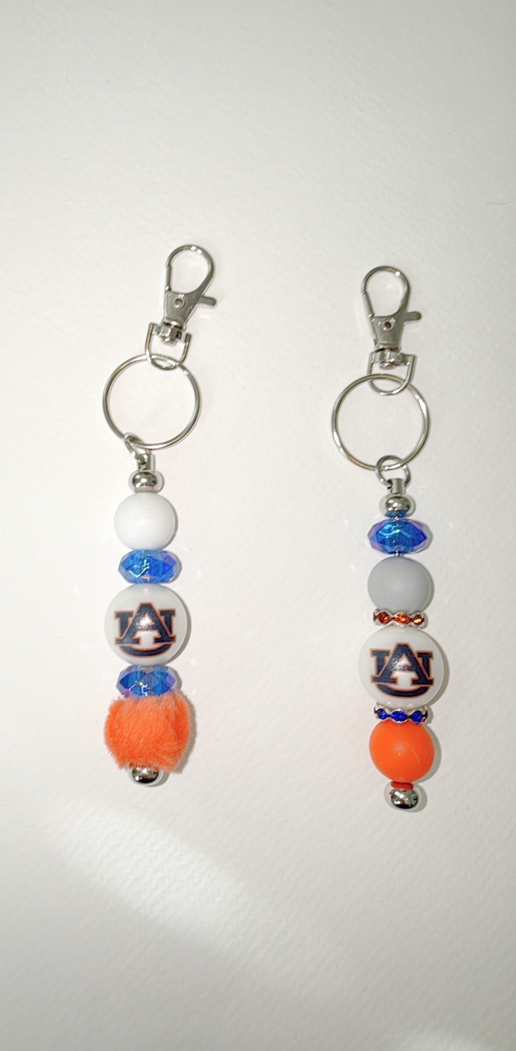 Auburn University keychain - Mixed beaded materials