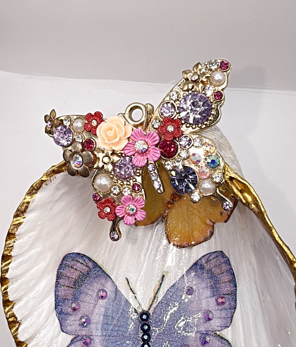 Extra Large Butterfly Shell Trinket Tray — A Touch of Coastal Magic for Your Everyday Treasures