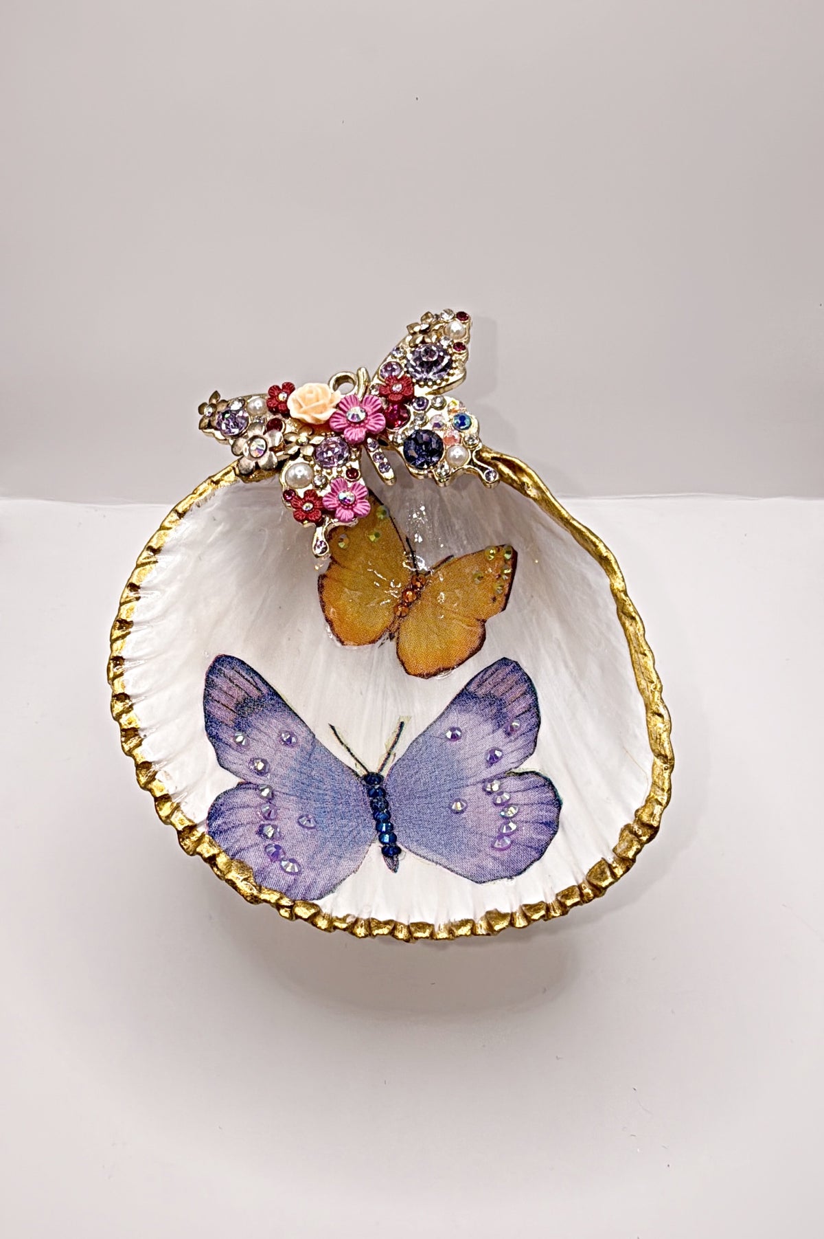 Extra Large Butterfly Shell Trinket Tray — A Touch of Coastal Magic for Your Everyday Treasures
