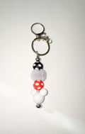 Disney Mickey/ Minney silhouette silicone bead keychain