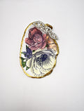 Shell Trinket Dish with Vintage Rhinestone emmbelishment— Coastal Charm for Your Everyday Essentials