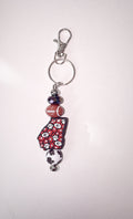 University of Georgia silicone bead keychain/ bag charm