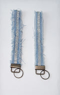 Wristlet keychain - clear rhinestone