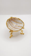 Shell Trinket Dish, Gold Stripe — Coastal Charm for Your Everyday Essentials