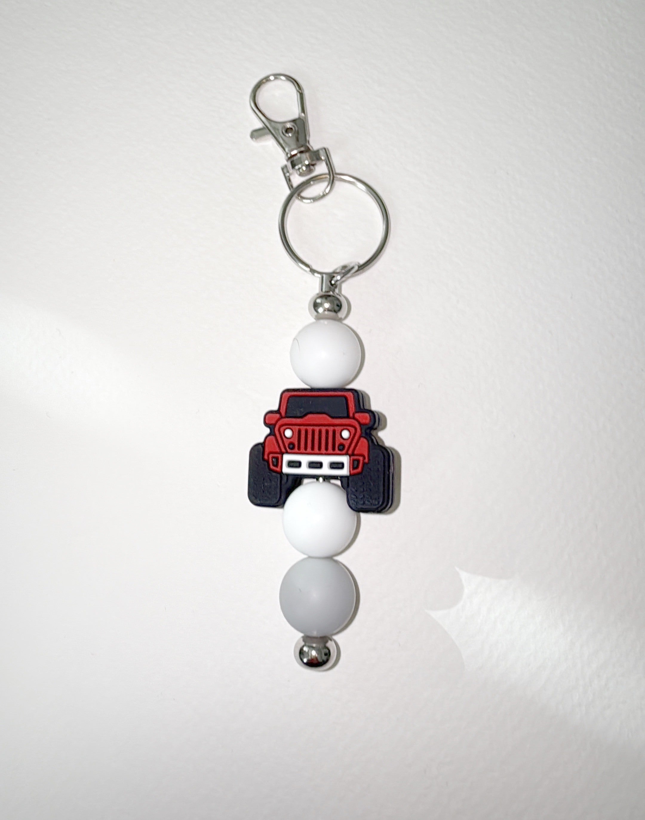 Silicone Jeep Bead Keychain - varying color